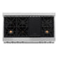 ZLINE 48 in. Legacy Gas Rangetop with 6 Brass Burners and Porcelain Cooktop in Stainless Steel (RT-BR-48)
