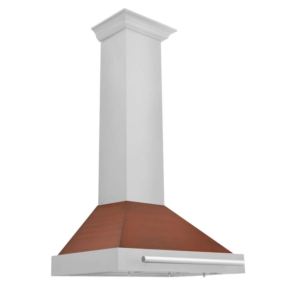 ZLINE Convertible Stainless Steel Range Hood with Copper Shell and Stainless Steel Handle with Size Options (KB4STX-C) main image.