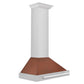 ZLINE Convertible Stainless Steel Range Hood with Copper Shell and Stainless Steel Handle with Size Options (KB4STX-C) side.