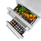 ZLINE 24 in. Touchstone 168 Can Outdoor-Rated Dual Refrigerator Drawer with Stainless Steel Doors, Open Box-Good Condition