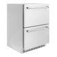 ZLINE 24 in. Touchstone 168 Can Outdoor-Rated Dual Refrigerator Drawer with Stainless Steel Doors, Open Box-Good Condition