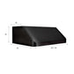 ZLINE 600 CFM Ducted 36 in.Under Cabinet Range Hood in Black Stainless Steel (BS623-36) dimensional diagram.