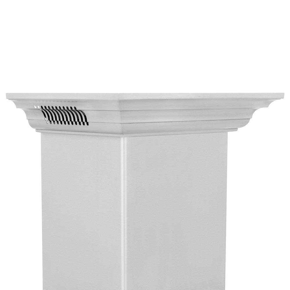 ZLINE Ducted Vent Wall Mount Range Hood in Stainless Steel with Built-in ZLINE CrownSound Bluetooth Speakers (KN4CRN-BT) 