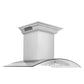 ZLINE Ducted Vent Wall Mount Range Hood in Stainless Steel with Built-in ZLINE CrownSound Bluetooth Speakers (KN4CRN-BT) 