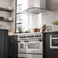 ZLINE Ducted Vent Wall Mount Range Hood in Stainless Steel with Built-in ZLINE CrownSound Bluetooth Speakers (KN4CRN-BT) 