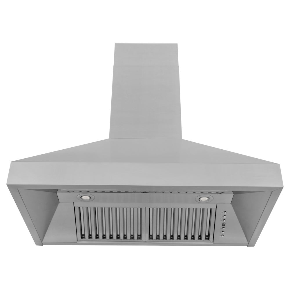 ZLINE Professional Convertible Vent Wall Mount Range Hood in Stainless Steel (597) front, under.