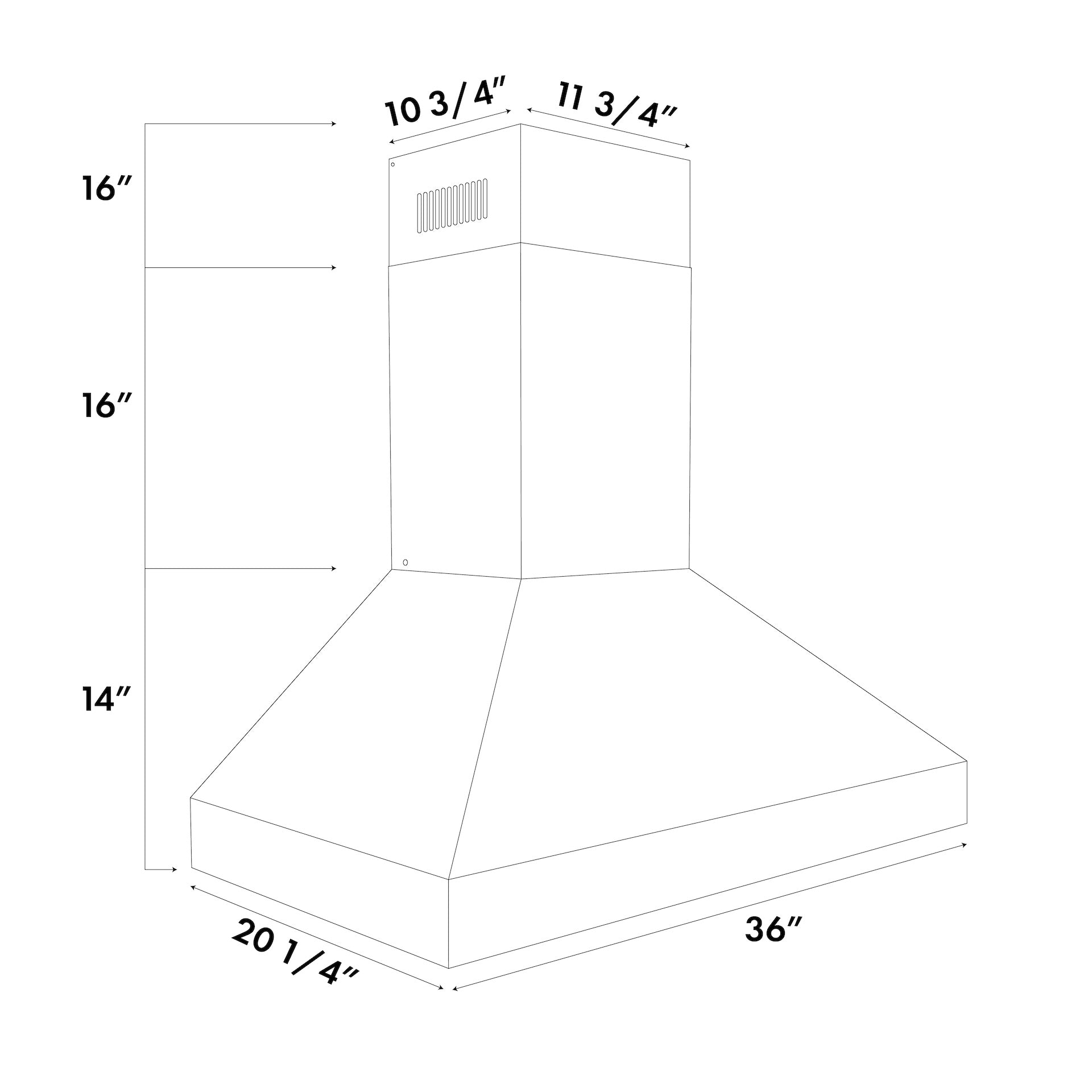 ZLINE 36 in. Professional Convertible Vent Wall Mount Range Hood in Stainless Steel, Open Box-Great Condition