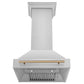 ZLINE Autograph Edition 30 in. Stainless Steel Range Hood with Stainless Steel Shell and Handle (8654STZ-30) front, under.