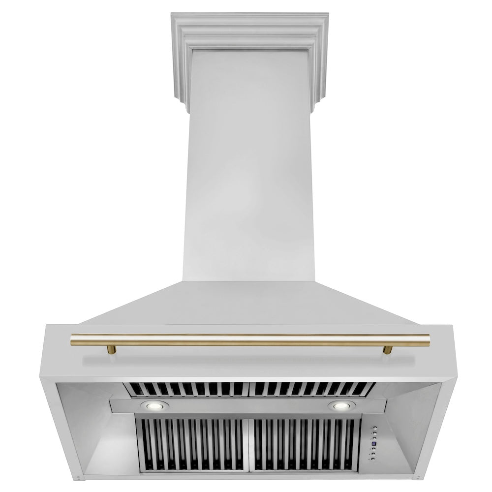 ZLINE Autograph Edition Stainless Steel Range Hood with Stainless Steel Shell and Accent Handle (8654STZ)