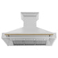 ZLINE Autograph Edition 48 in. Kitchen Package with Stainless Steel Dual Fuel Range and Range Hood with Champagne Bronze Accents (2AKP-RARH48-CB)