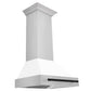 ZLINE Autograph Edition 30 in. Kitchen Package with Stainless Steel Dual Fuel Range with White Matte Door, Range Hood and Dishwasher with Matte Black Accents (3AKP-RAWMRHDWM30-MB)