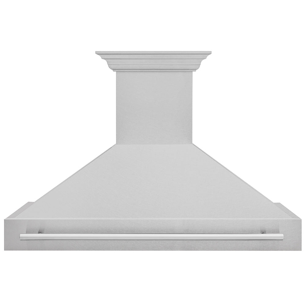ZLINE 48 in. Fingerprint Resistant Stainless Steel Range Hood with Colored Shell Options (8654SNX-48) front.