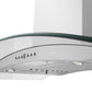 ZLINE Stainless Steel Range Hood button controls.