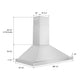 ZLINE Convertible Vent Wall Mount Range Hood in Stainless Steel (KB) dimensional diagram.