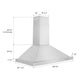 ZLINE 36 in. Convertible Vent Outdoor Approved Wall Mount Range Hood in Stainless Steel, Handle Open Box-Good Condition