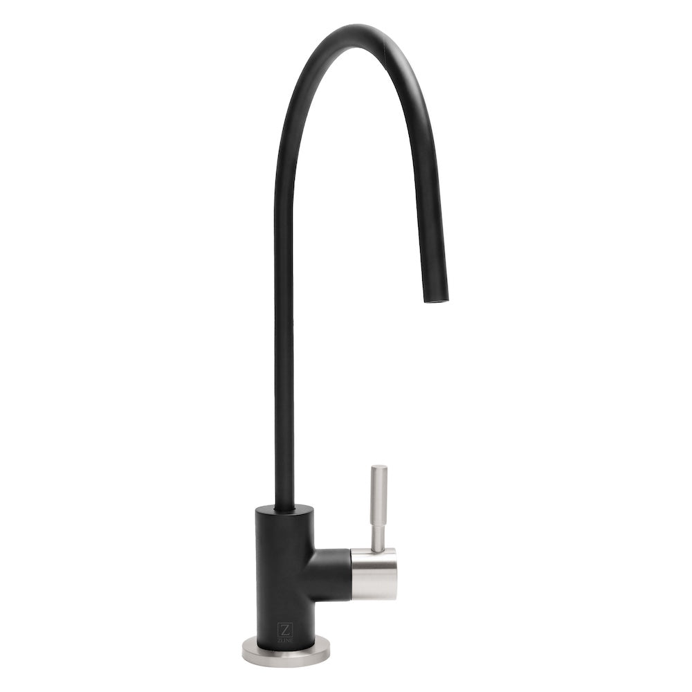 ZLINE Autograph Edition Single-Handle Drink Faucet in Matte Black and Brushed Nickel (FBV-ZMBBN)