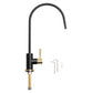 ZLINE Autograph Edition Single-Handle Drink Faucet in Matte Black and Champagne Bronze (FBV-ZMBCB)