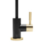 ZLINE Autograph Edition Single-Handle Drink Faucet in Matte Black and Champagne Bronze (FBV-ZMBCB)