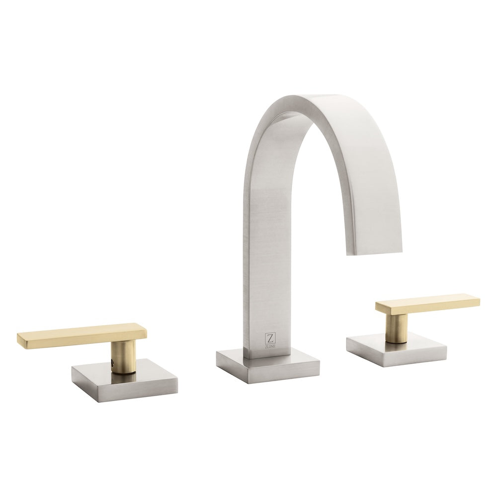ZLINE Autograph Edition Bliss Widespread Bath Faucet in Brushed Nickel and Champagne Bronze (BLS-BF-ZBNCB)