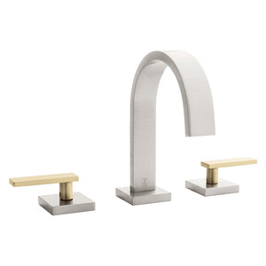 ZLINE Autograph Edition Bliss Widespread Bath Faucet in Brushed Nickel and Champagne Bronze (BLS-BF-ZBNCB)
