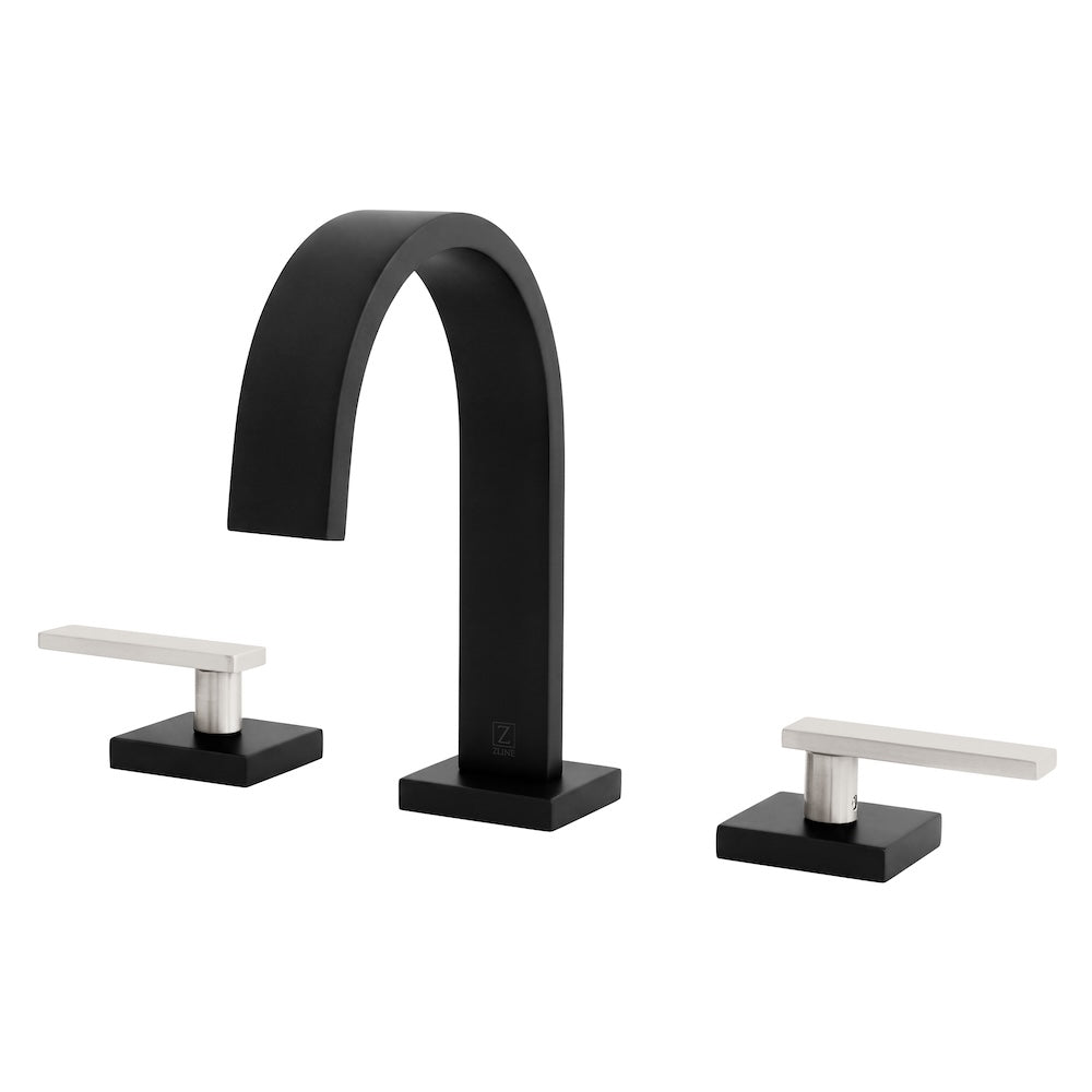 ZLINE Autograph Edition Bliss Widespread Bath Faucet in Matte Black and Brushed Nickel (BLS-BF-ZMBBN)