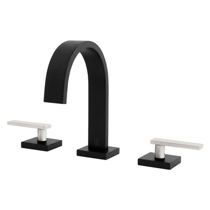 ZLINE Autograph Edition Bliss Widespread Bath Faucet in Matte Black and Brushed Nickel (BLS-BF-ZMBBN)