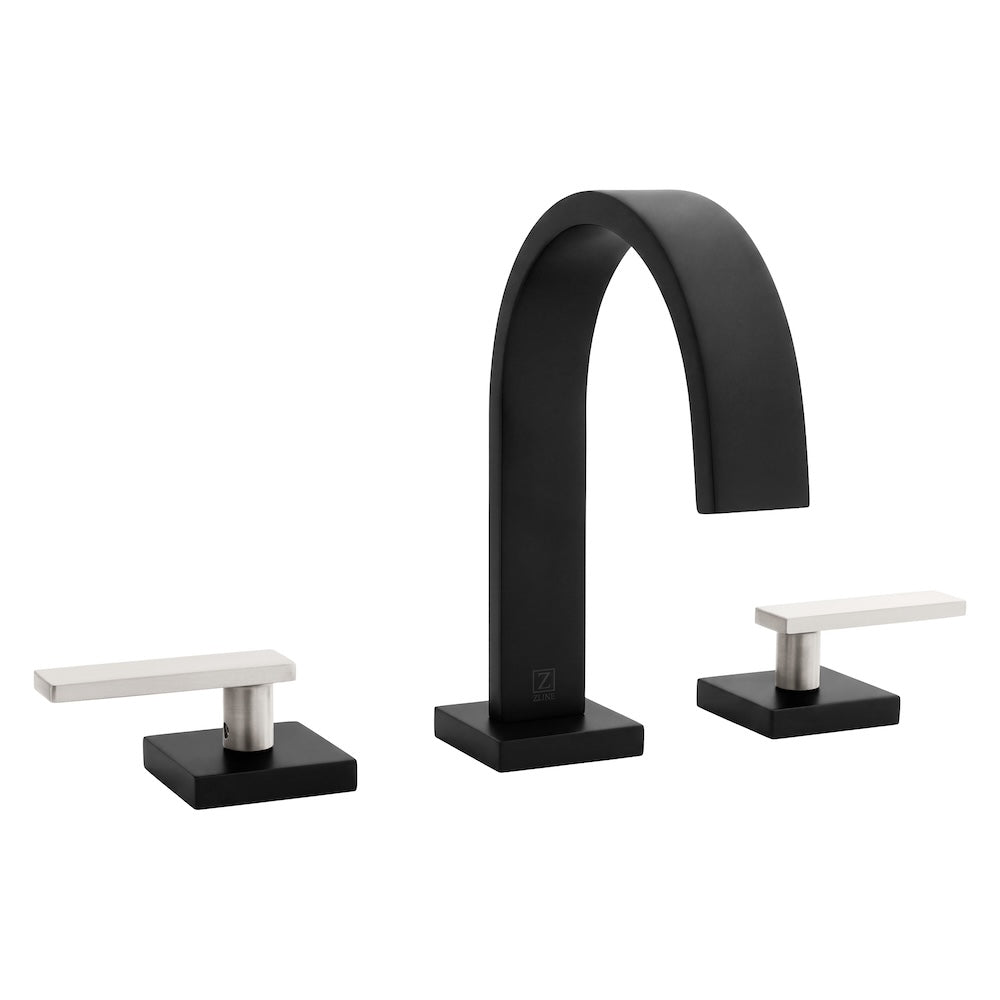 ZLINE Autograph Edition Bliss Widespread Bath Faucet in Matte Black and Brushed Nickel (BLS-BF-ZMBBN)