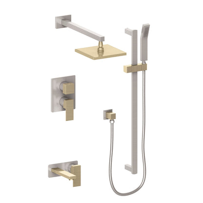 ZLINE Autograph Edition Bliss Waterfall Shower System in Brushed Nickel and Champagne Bronze (BLS-SHS-ZBNCB)