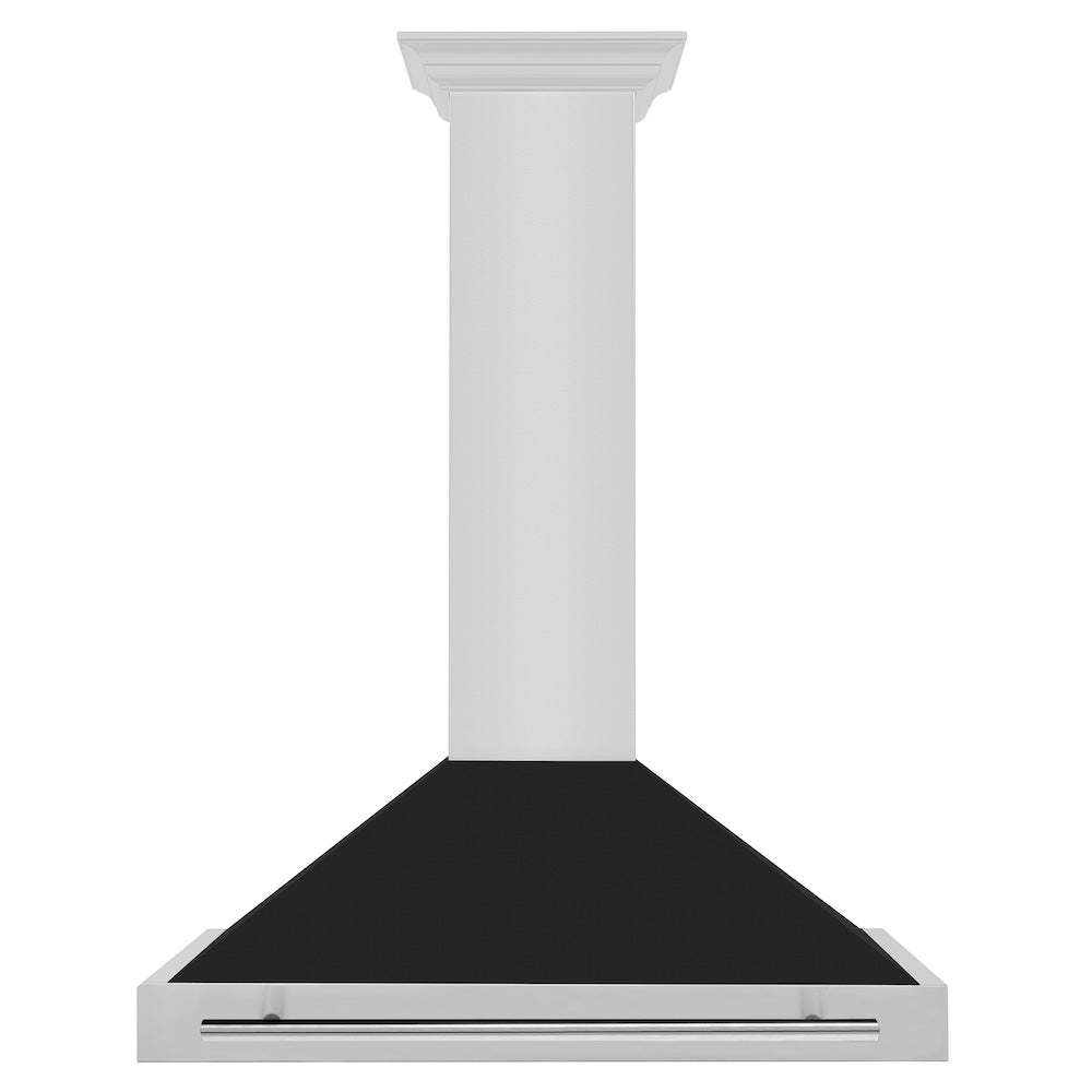 ZLINE 36 in. Stainless Steel Range Hood with Stainless Steel Handle and Color Options (KB4STX-36) front.