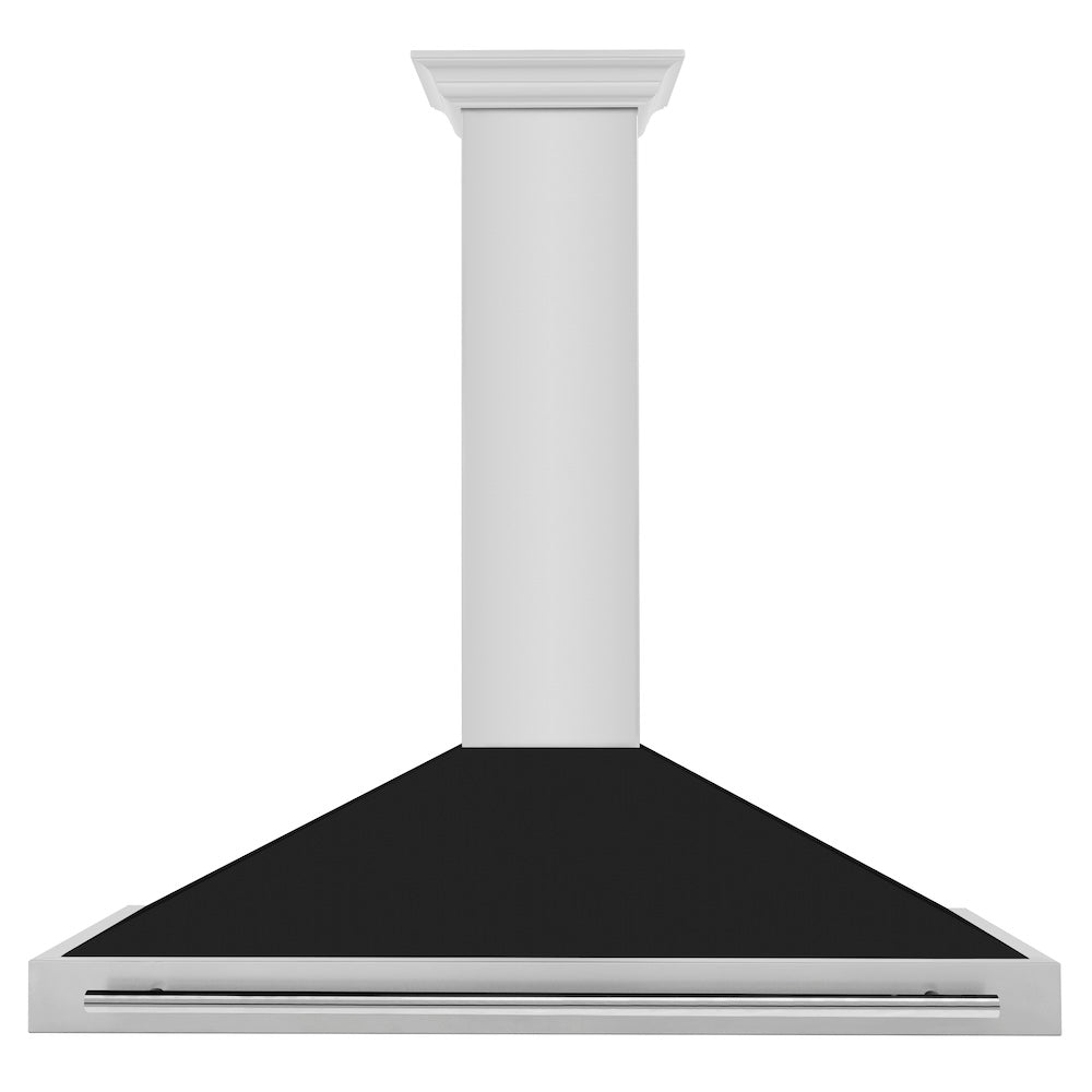 ZLINE 48 in. Stainless Steel Range Hood with Stainless Steel Handle and Colored Shell Options (KB4STX-48) front.