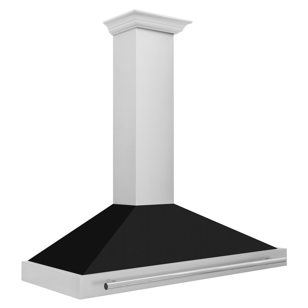 ZLINE 48 in. Stainless Steel Range Hood with Stainless Steel Handle and Colored Shell Options (KB4STX-48) side.