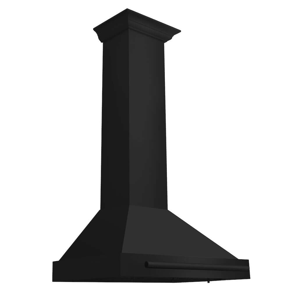 ZLINE Convertible Black Stainless Steel Wall Mount Range Hood with Black Stainless Steel Handle (BSKB4X) main image.
