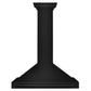 ZLINE 36 in. Convertible Black Stainless Steel Wall Mount Range Hood With Black Stainless Steel Handle, Open Box-Great Condition
