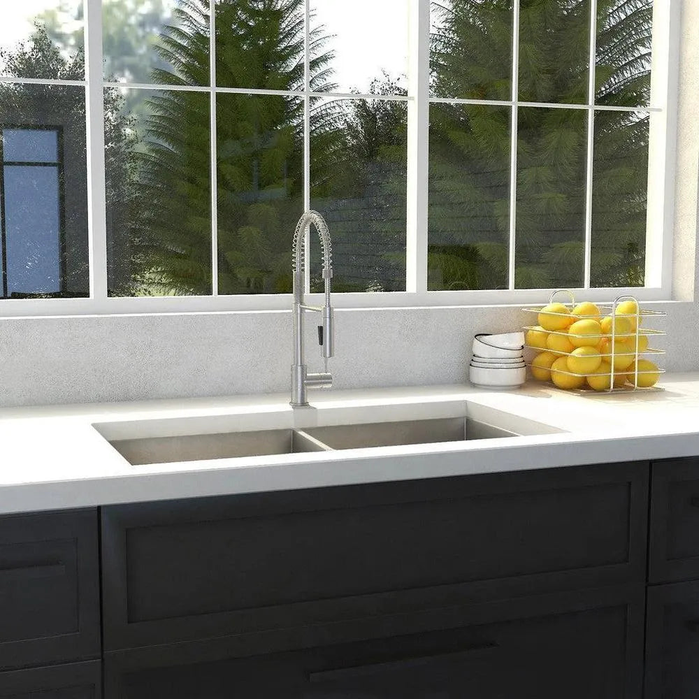 ZLINE 36 in. Anton Undermount Double Bowl Kitchen Sink with Bottom Grid (SR50D-36)