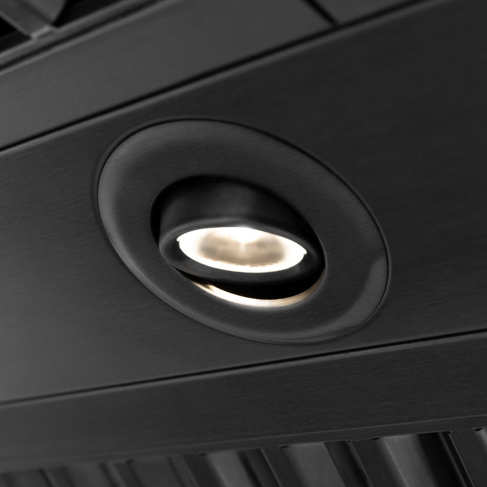 ZLINE Autograph Edition Black Stainless Steel Range Hood with Accent Handle (BS655Z)