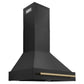 ZLINE Autograph Edition Black Stainless Steel Range Hood with Accent Handle (BS655Z)