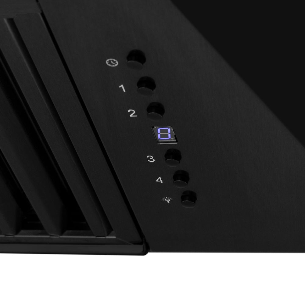 ZLINE Autograph Edition Black Stainless Steel Range Hood with Accent Handle (BS655Z)