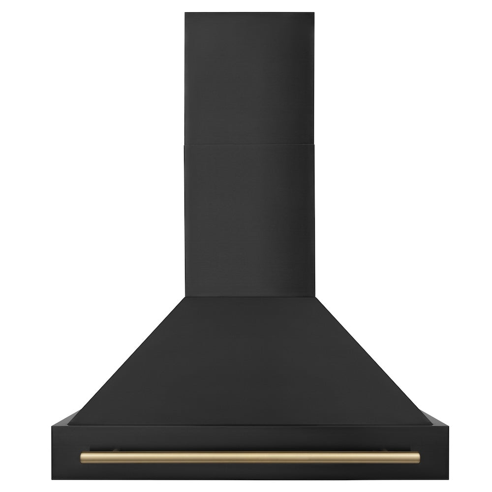ZLINE Autograph Edition Black Stainless Steel Range Hood with Accent Handle (BS655Z)