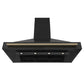 ZLINE Autograph Edition Black Stainless Steel Range Hood with Champagne Bronze Handle (BS655Z-CB)