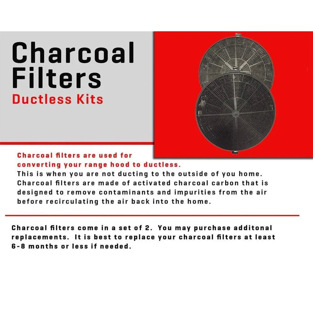 ZLINE Charcoal Replacement Filters for Models 587, 597, and 9597 (Set of 2) (CF1-587/597/9597)