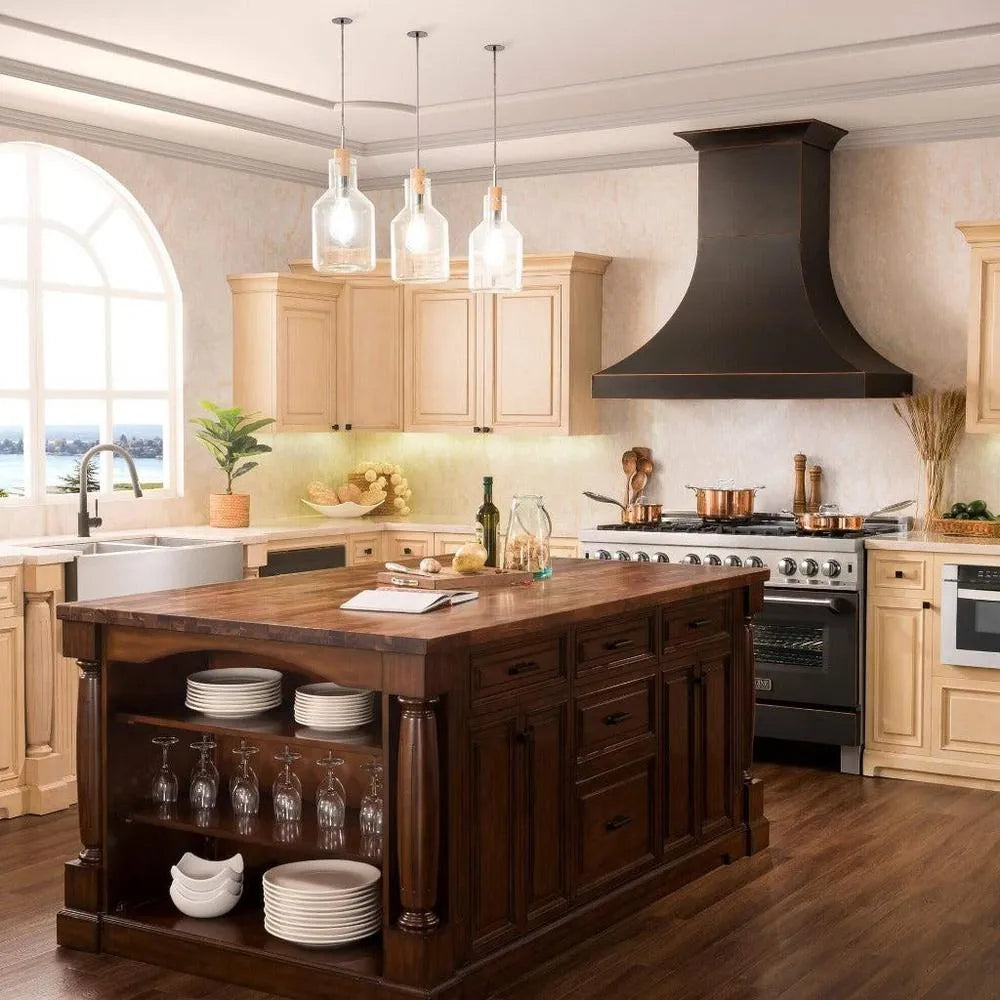 ZLINE Designer Series Oil-Rubbed Bronze Wall Range Hood (8632B) 