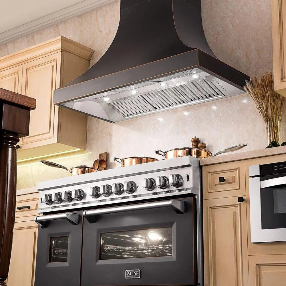 ZLINE Designer Series Oil-Rubbed Bronze Wall Range Hood (8632B) 