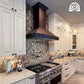 ZLINE Designer Series Wall Mount Range Hood in Hand-Hammered Copper with Oil-Rubbed Bronze Details (655-HBXXX) 