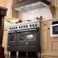 ZLINE Designer Series Wall Mount Range Hood in Hand-Hammered Copper with Oil-Rubbed Bronze Details (655-HBXXX) 