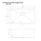 ZLINE 30 in. Meribel Undermount Single Bowl Kitchen Sink with Bottom Grid (SRS-30) dimensional diagram with measurements.