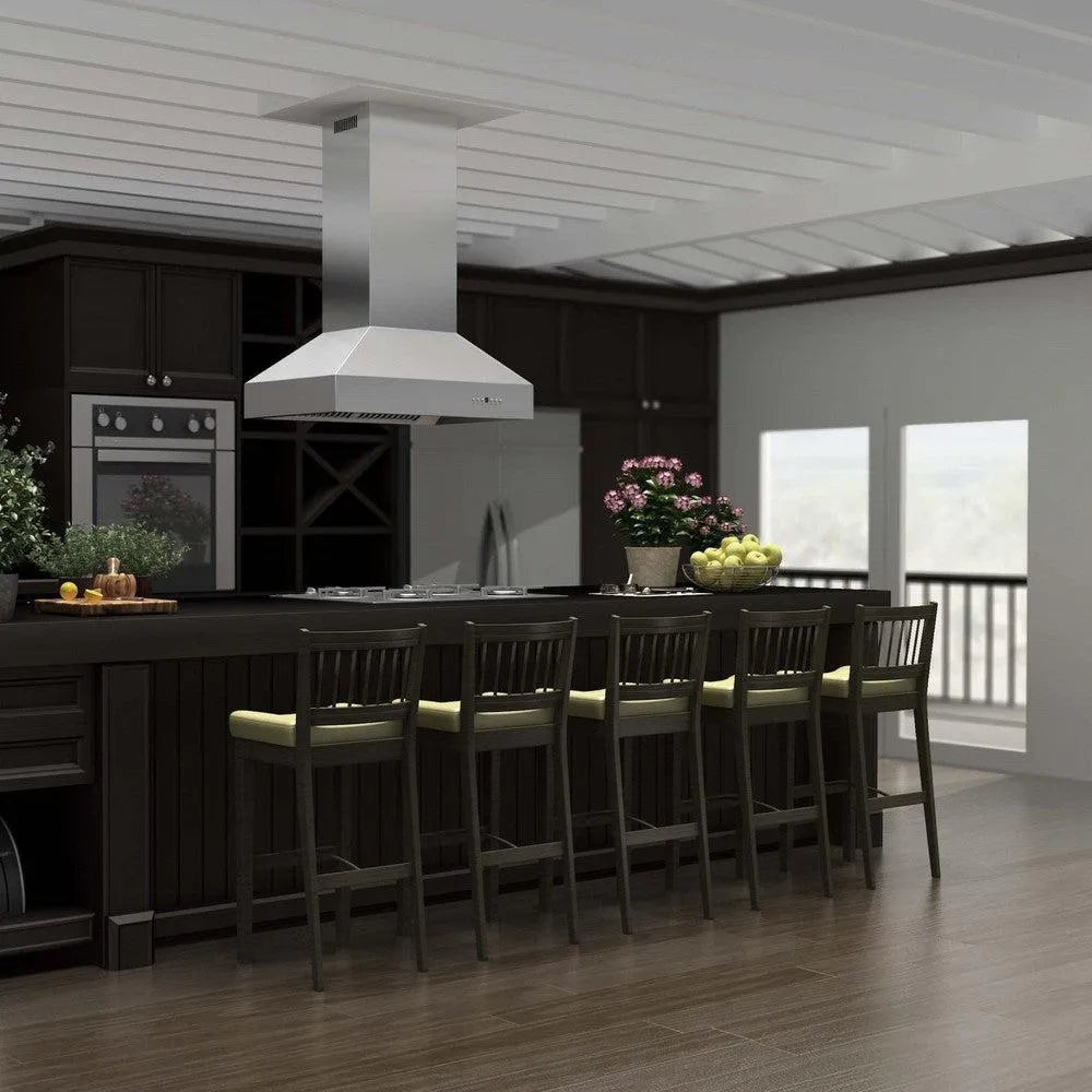 ZLINE Outdoor Approved Island Mount Range Hood in Stainless Steel (697i-304) 
