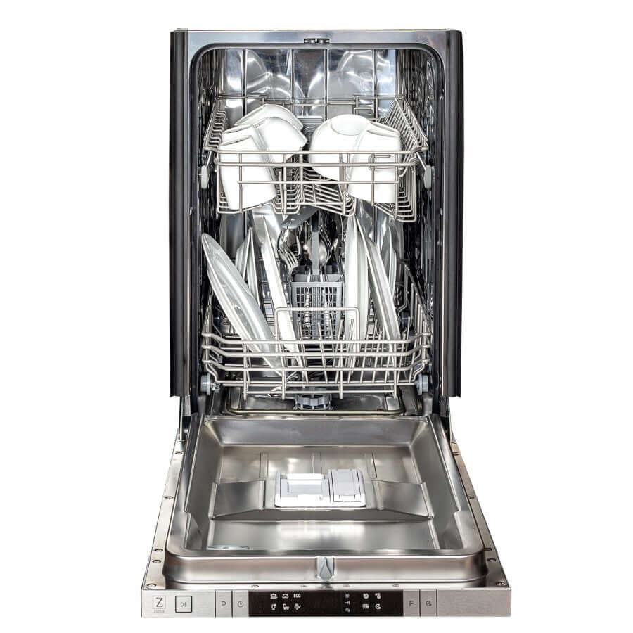 ZLINE 18 in. Compact Copper Top Control Built-In Dishwasher with Stainless Steel Tub and Modern Style Handle, 52dBa (DW-C-18)