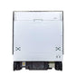 ZLINE 24 in. Black Matte Top Control Built-In Dishwasher with Stainless Steel Tub and Traditional Style Handle, 52dBa (DW-BLM-24) front, closed.