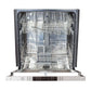 ZLINE 24 in. Copper Top Control Built-In Dishwasher with Stainless Steel Tub and Traditional Style Handle, 52dBa (DW-C-H-24) front, open.
