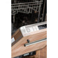ZLINE 24 in. Unfinished Top Control Built-In Dishwasher with Stainless Steel Tub and Modern Style Handle, 52dBa (DW-UF-24) close-up, top control panel.